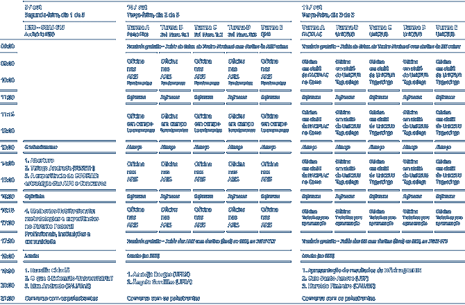 Clique AQUI para ver a Programação da Oficina em PDF